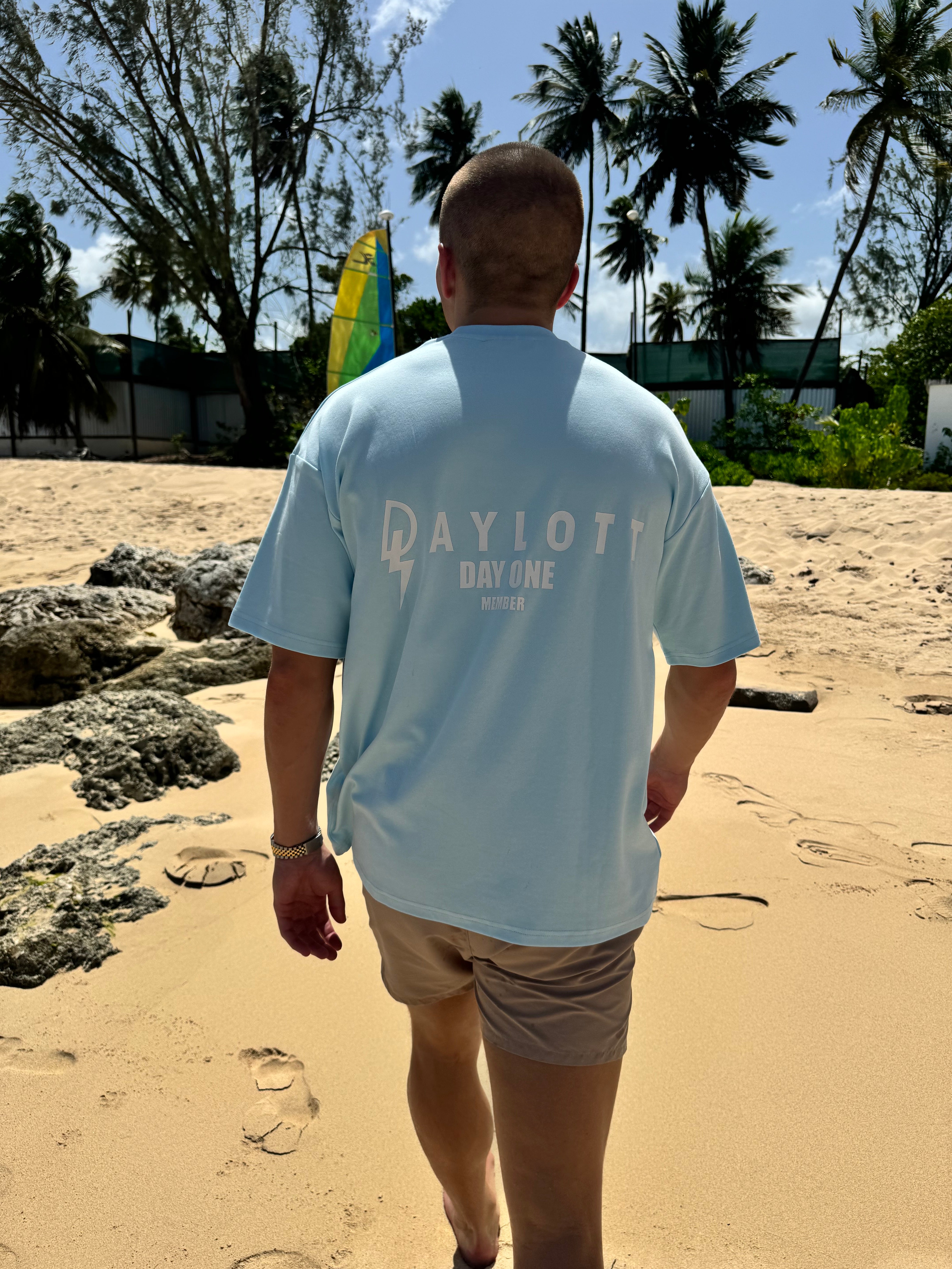 'DAY ONE' Sky Blue Tee