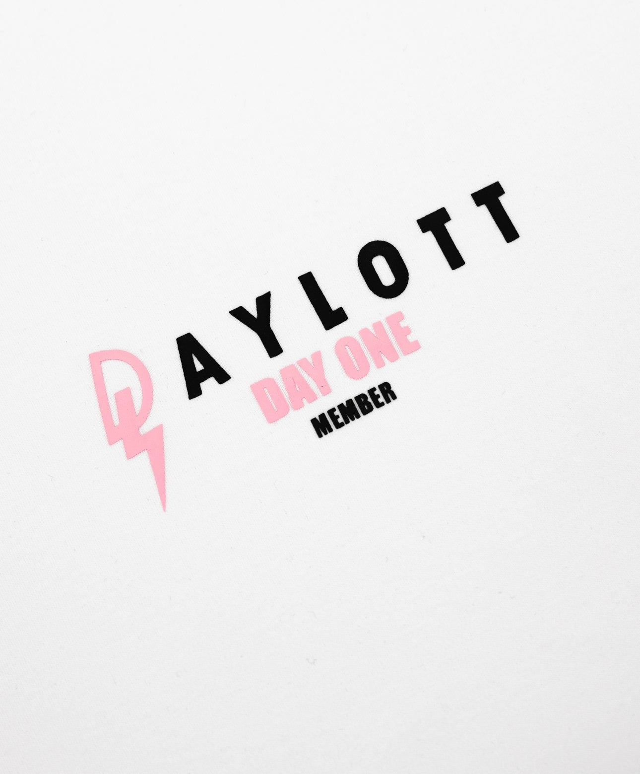 'DAY ONE' White/Pink Tee