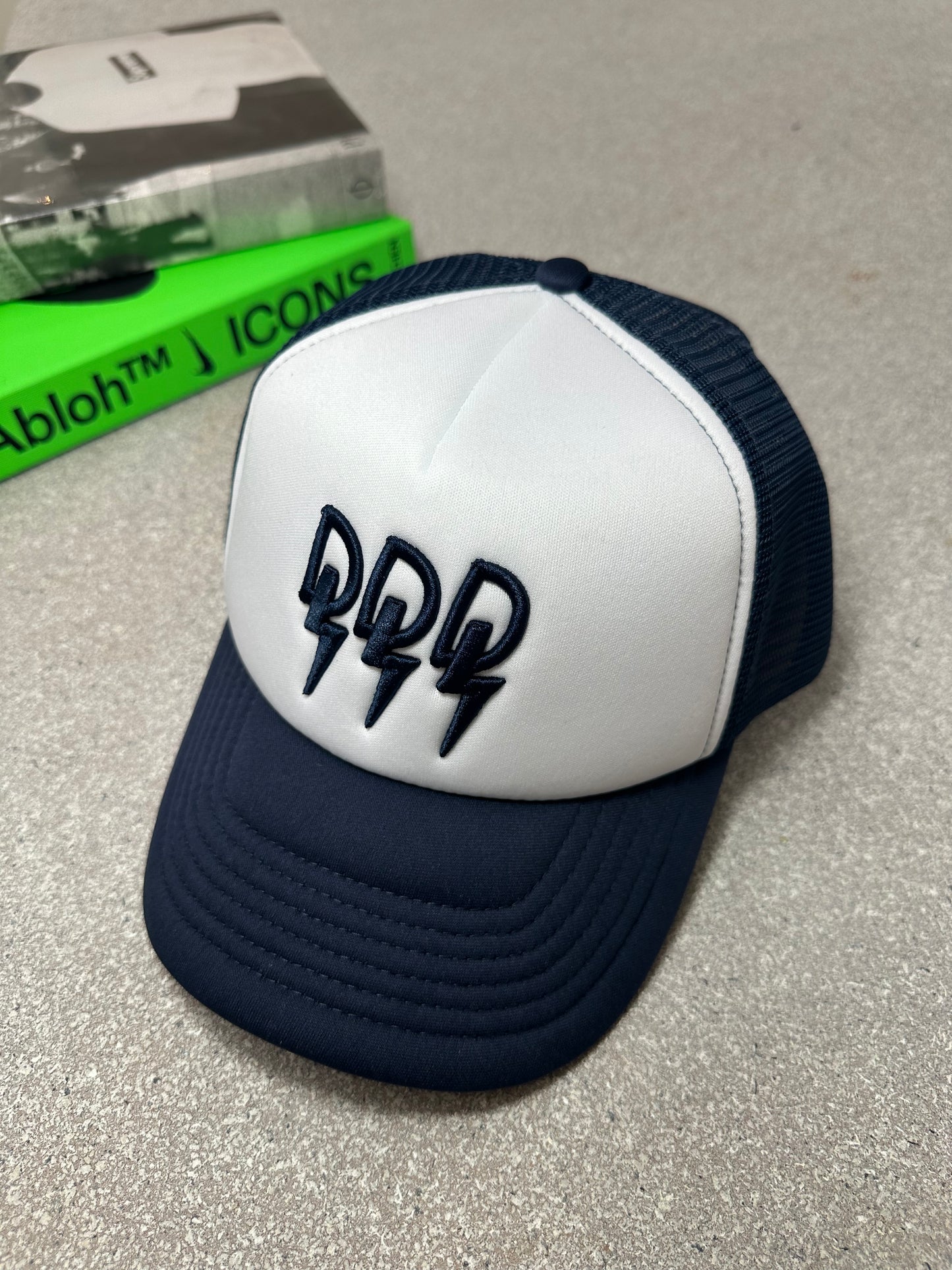 Navy/White Triple Logo Cap