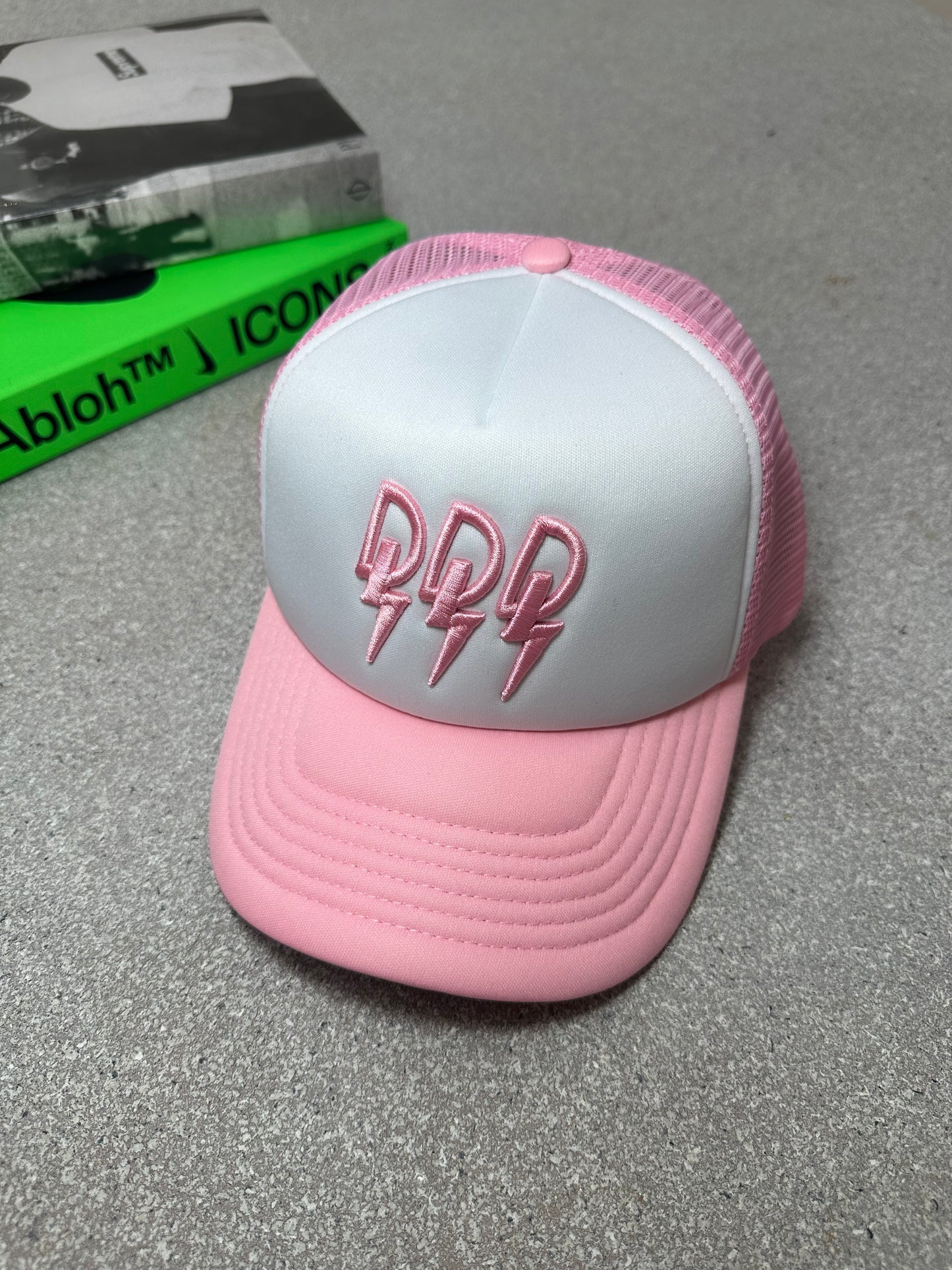 Pink/White Triple Logo Cap