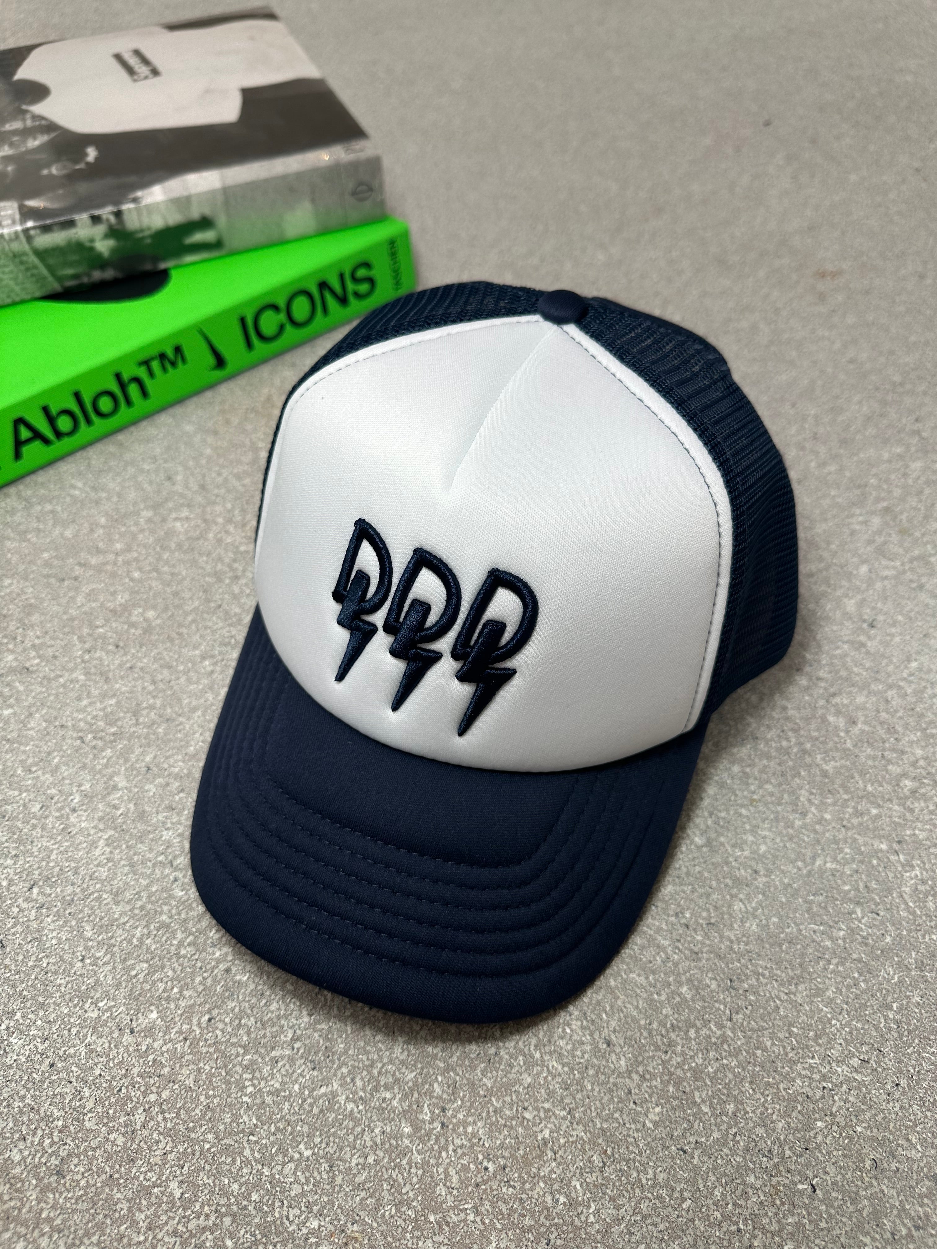Navy/White Triple Logo Cap