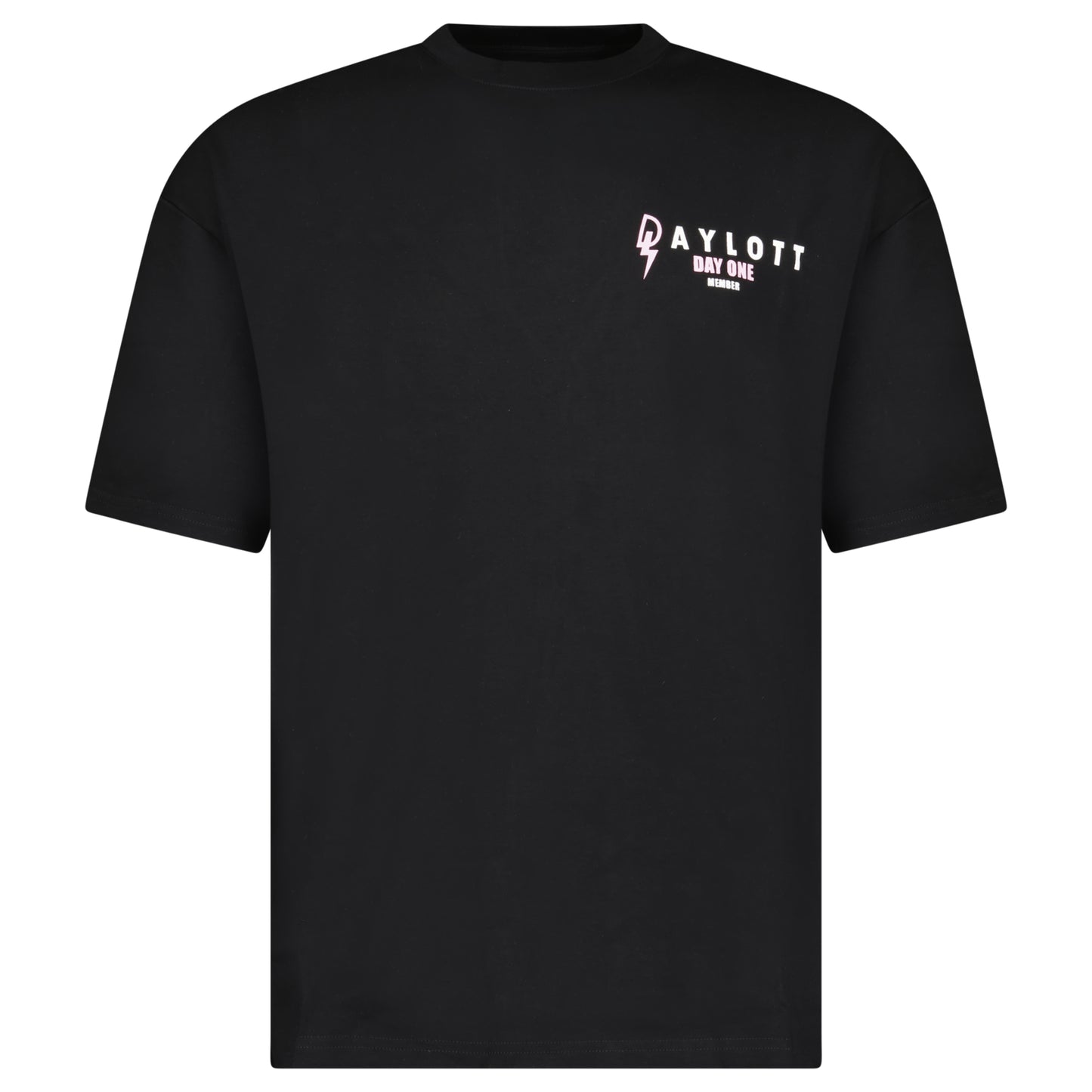 'DAY ONE' Black/Pink Tee