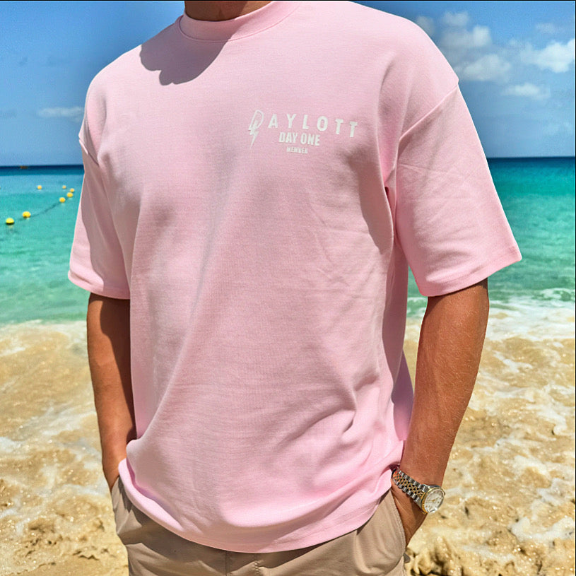 'DAY ONE' Pink Tee