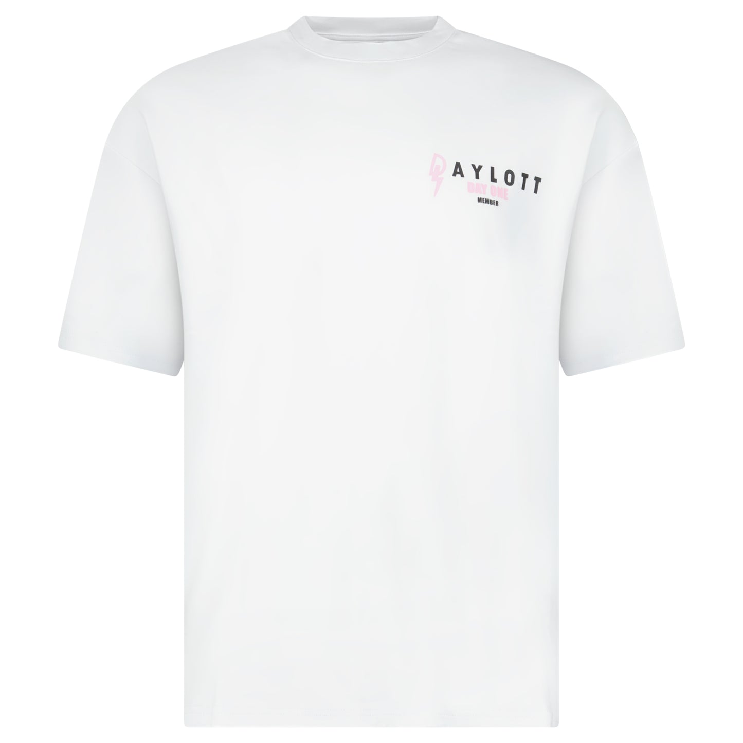 'DAY ONE' White/Pink Tee