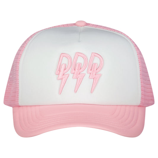 Pink/White Triple Logo Cap