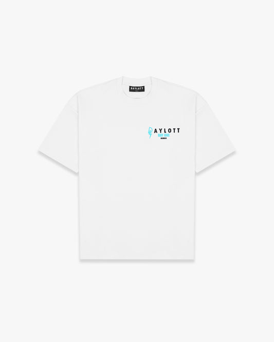 'DAY ONE' White/Blue Tee