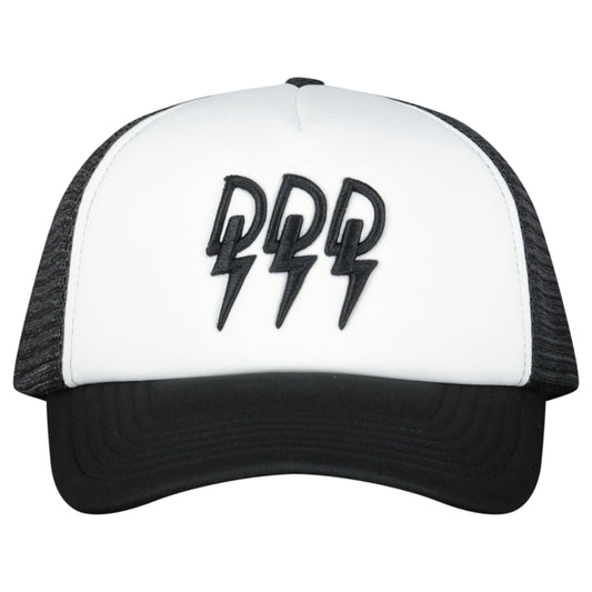 Black/White Triple Logo Cap