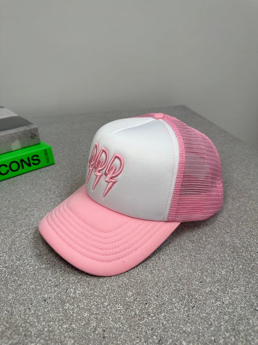Pink/White Triple Logo Cap